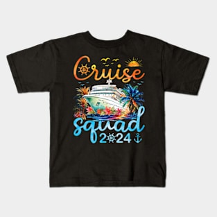 Cruise Squad 2024 Family Group Matching Cruising Vacation Kids T-Shirt